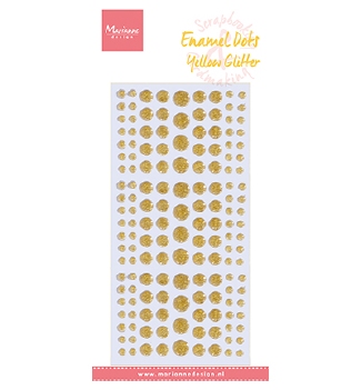 Marianne Design Enamel Dots - Yellow Glitter PL4530