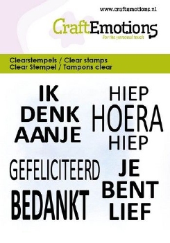 Craft Emotions Clear Stamp Ik denk aan je 130501/5070*