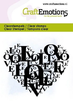 Craft Emotions Clear Stamp Hart vol tekst 130501/5072*