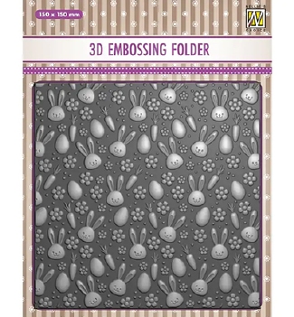 Nellie Snellen 3D Embossing Folder Bunnies Carrots EF3D085