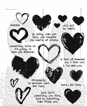 Stampers Anonymous Cling Stamp Love Notes CMS477