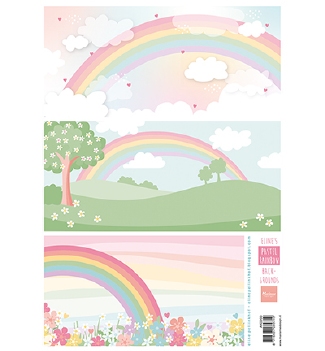 Marianne Design Knipvel Eline's Backgr. Pastel Rainbow AK0093