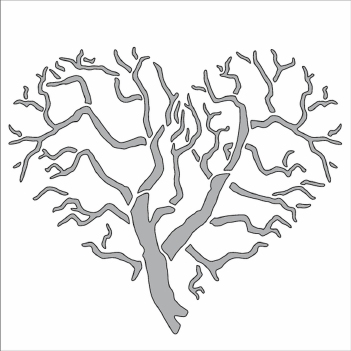 Card-Io Mask Stencil Heart Tree STHE-02