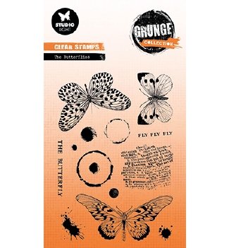 Studio Light Clear Stamp Grunge Butterflies SL-GR-STAMP605