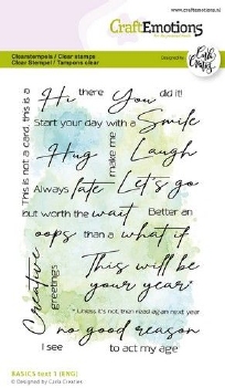 Craft Emotions Clear Stamp Basics Text 1 ENG 130501/2617*