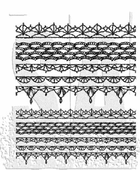 Stampers Anonymous Cling Stamp Crochet Trims CMS480