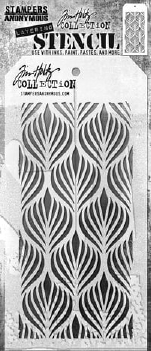 Stampers Anonymous Layering Stencil Deco Feather THS183