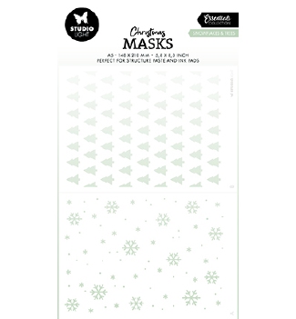 Studio Light Mask Stencil Snowflakes & Trees SL-ES-MASK291