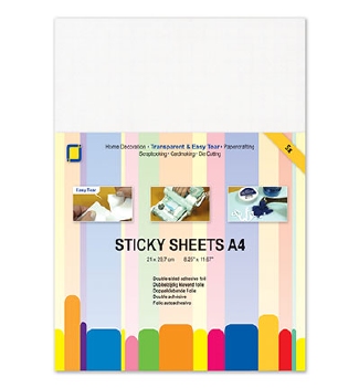 JEJE Sticky Sheets Dubbelzijdig Klevende Folie A4   3.3234