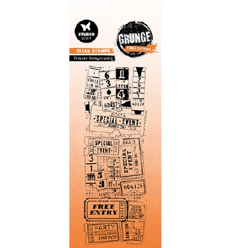 Studio Light Clear Stamp Grunge Ticket Backgr SL-GR-STAMP676