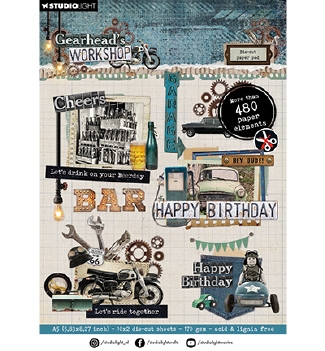 Studio Light Die Cut Book Gearhead's Workshop SL-GW-DCPP185