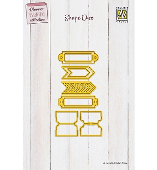 Nellie Snellen Shape Die Tabs & Labels SD315