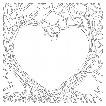 Card-Io Mask Stencil Entwined Trees CDSTEN-01