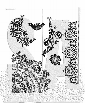 Stampers Anonymous Cling Stamp Floral Tattoo CMS059
