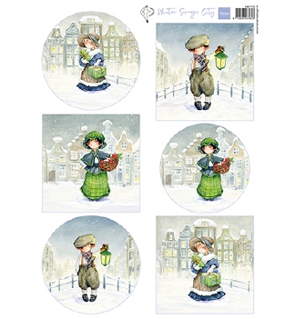 Marianne Design Knipvel - Hetty's Snoesjes Winter CityHK1715