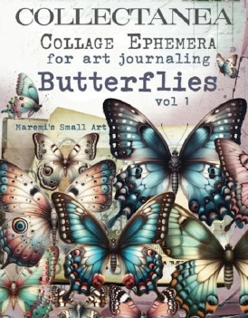 Maremi's Small Art Collage Pages Butterflies VOL 1