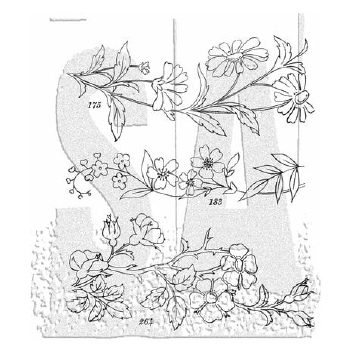 Stampers Anonymous Cling Stamp Embroidery CMS486