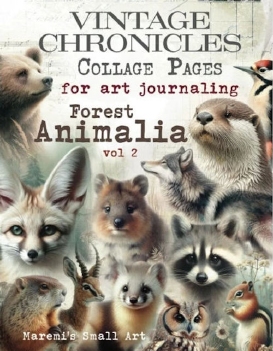 Maremi's Small Art Collage Pages Forest Animalia VOL2