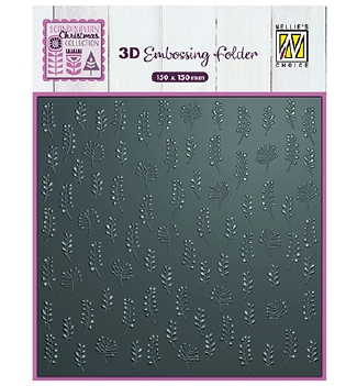 Nellie Snellen 3D Embossing Folder Leaves EF3D098