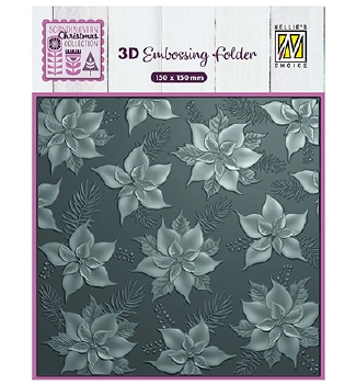 Nellie Snellen 3D Embossing Folder Poinsettia EF3D097