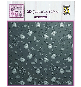 Nellie Snellen 3D Embossing Folder Moose EF3D094
