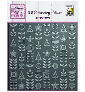 Nellie Snellen 3D Embossing Folder Flowers EF3D093