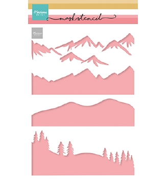 Marianne Design Stencil Mountain Scenery PS8170