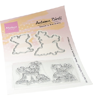 Marianne Design Clear Stamp + Die Eline's Autumn Bird EC0203