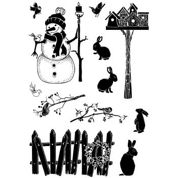 Card-io Clear Stamp Home for the Winter CDCCSTHOM-02