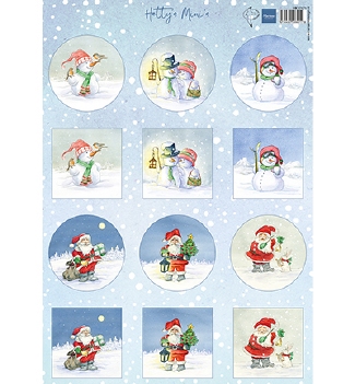 Marianne Design Knipvel - Hetty's Mini's Snowmen HK1717