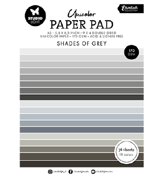 Studio Light Paper Pad Grey UNICOLOR SL-ES-UPP248