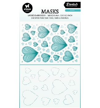 Studio Light Mask Stencil Hearts SL-ES-MASK306