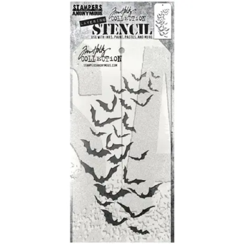 Stampers Anonymous Layering Stencil Batty THS184