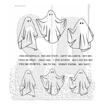 Stampers Anonymous Cling Stamp Spooky Spirits CMS492