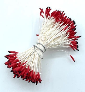 Meeldraden 1mm, Rond Rood-Zwart 10101-0134