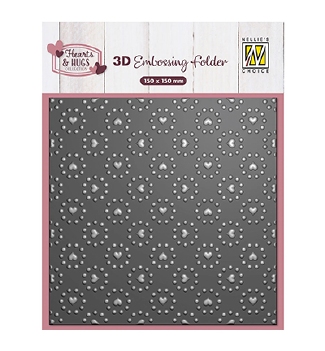 Nellie Snellen 3D Embossing Folder Hearts & Dots EF3D103