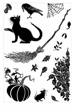 Card-io Clear Stamp Brushing off the Cobwebs CCSTBRU-01