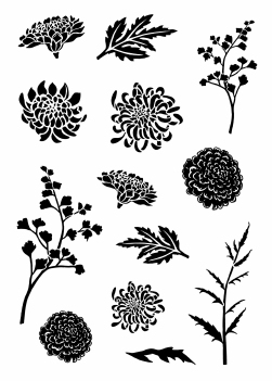 Card-io Clear Stamp Amethyst and Chrysantemum CDCCSTAME-01