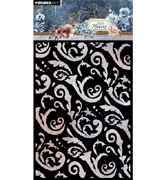 Studio Light Mask Stencil Frozen Flowers Ornamental SL-FF-MASK313