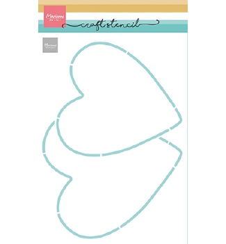 Marianne Design Stencil Two Hearts PS8176