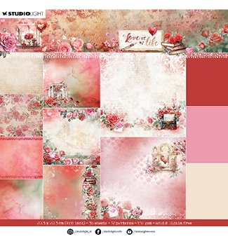 Studio Light Paper Pad Background Love of my Life SL-LL-DPP274