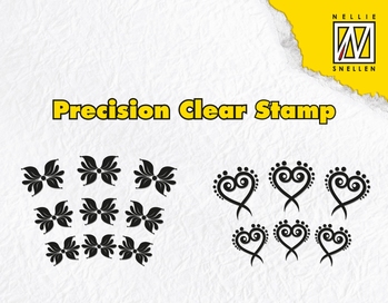 Nellie Snellen Precission Clear Stamp Hearts APST022*