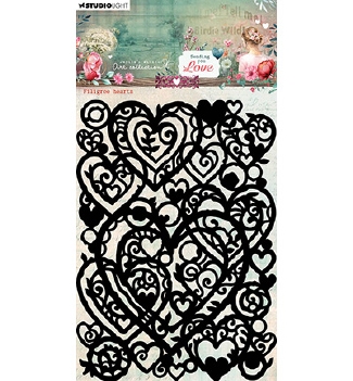 Studio Light Mask Stencil Jenine's Filigree Hearts JMA-SYL-MASK315