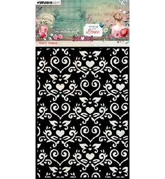 Studio Light Mask Stencil Jenine's Heart Damask JMA-SYL-MASK316