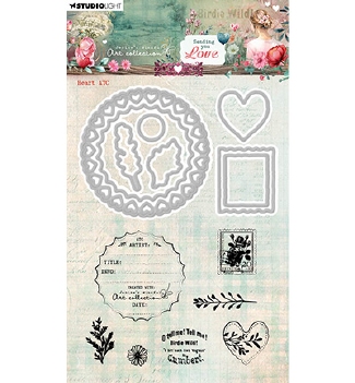 Studio Light Clear Stamp + Die Jenine's Heart ATC JMA-SYL-SCD92