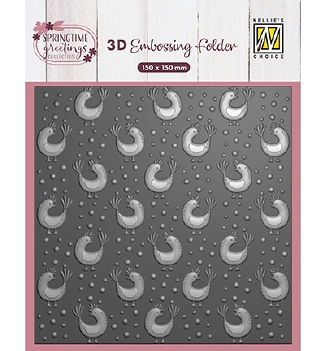 Nellie Snellen 3D Embossing Folder Chicken EF3D113