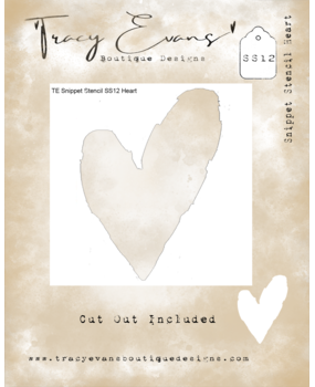 Tracy Evans Mask Stencil Heart SS012