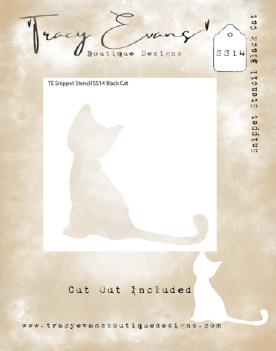 Tracy Evans Mask Stencil Black Cat SS014