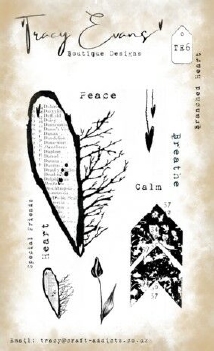 Tracy Evans Clear Stamp Branched Heart TE006
