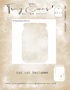 Tracy Evans Mask Stencil Jar SS010